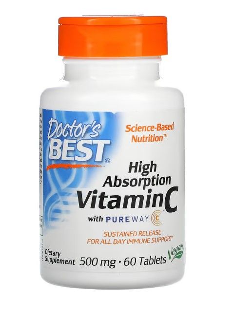 Doctor's Best High Absorption Vitamine C met Pureway-C, 60 tabletten